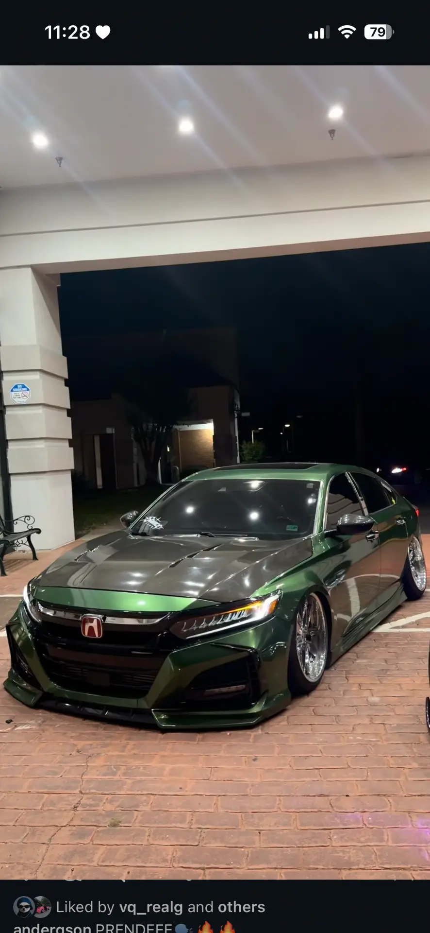 Midnight jade custom wrapped stance car
