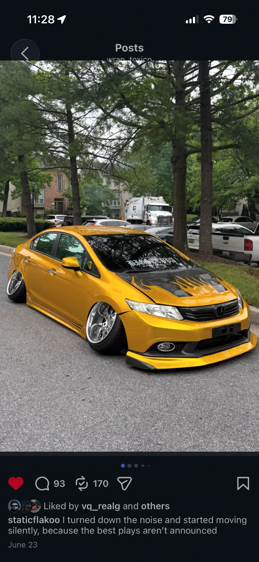 Golden era custom wrapped stance car
